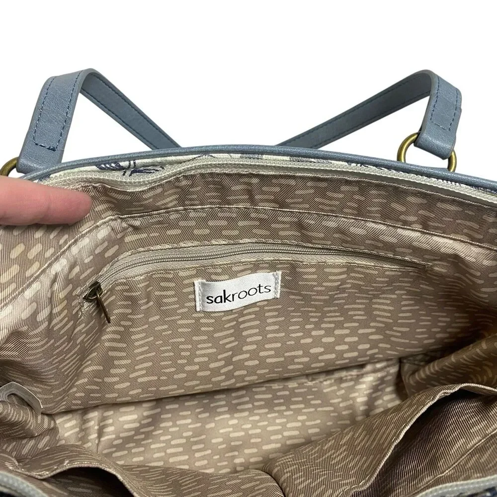 Sakroots Peace Birds Ellis Straw And Canvas Bag New NWOT